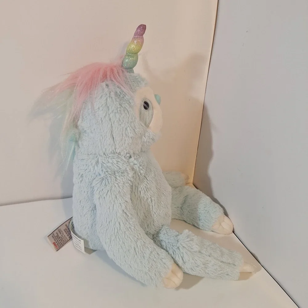 GUND Dazzle Slothicorn Plush Stuffed Toy pastel turquoise color
